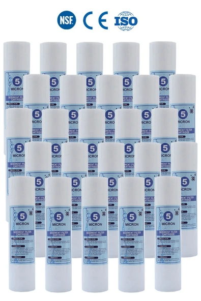 WaterMelon  Açık Kasa Su Arıtma Cihazı 10 Inc 5 Mikron Sediment Spun Filtre (25 ADET) ürün görseli 1