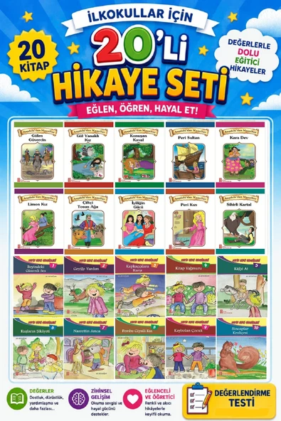 2.ve 3.Sınıflar İçin 20 li Hikaye Seti (48-64 Sayfa) ürün görseli 1