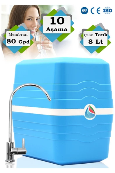 WaterMelon  Wm21 Premium Multimineral Metal 8 Litre Çelik Tanklı Nsf Onay Elektrikli Su Arıtma Cihazı ürün görseli 1