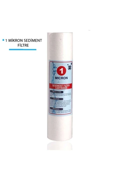 WaterMelon  Daire Bina Sayaç Girişi 10" Inc 1 Aşama ( 1m Sediment ) Yedek Filtre Seti ürün görseli 1