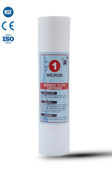 WaterMelon  Açık Kasa Su Arıtma Cihazı 10 Inc 1 Mikron Sediment Spun Filtre (TOZ,TORTU FİLTRE) 1 Adet ürün görseli 1