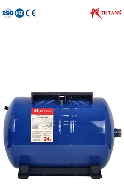 WaterMelon  Trtank Profesyonel 24 Litre Yatay Ayaklı Nsf Membranlı Hidrofor Genleşme Tankı ürün görseli 1
