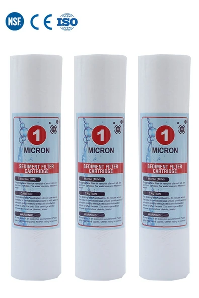 WaterMelon  Açık Kasa Su Arıtma Cihazı 1 Mikron Sediment Spun Filtre (3 Adet) ürün görseli 1