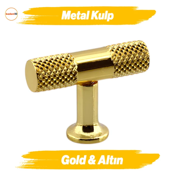 Özgür Altın Gold Metal Kulp Düğme Çekmece Mutfak Mobilya Dolabı Dolap Kapak Kulpu Kulbu Kulpları ürün görseli 1