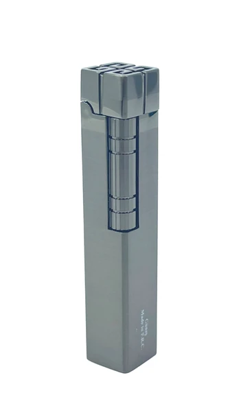 Slim Kare Metal Çakmak - Antrasit - Taşlı Gazlı ürün görseli 1