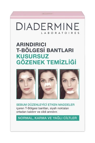 Diadermine Arındırıcı T Bölgesi Bantları 6 Adet Burun Bandı ürün görseli 1