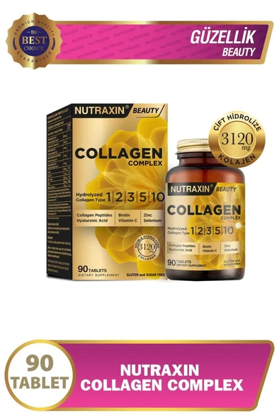 Nutraxin Collagen Beauty Complex Hidrolize 90 Tablet ürün görseli 1