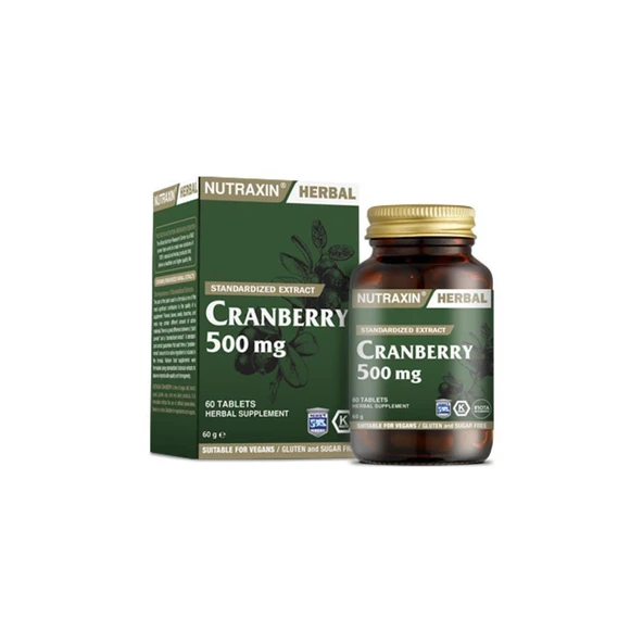 Nutraxin Cranberry 500 mg 60 Tablet ürün görseli 1