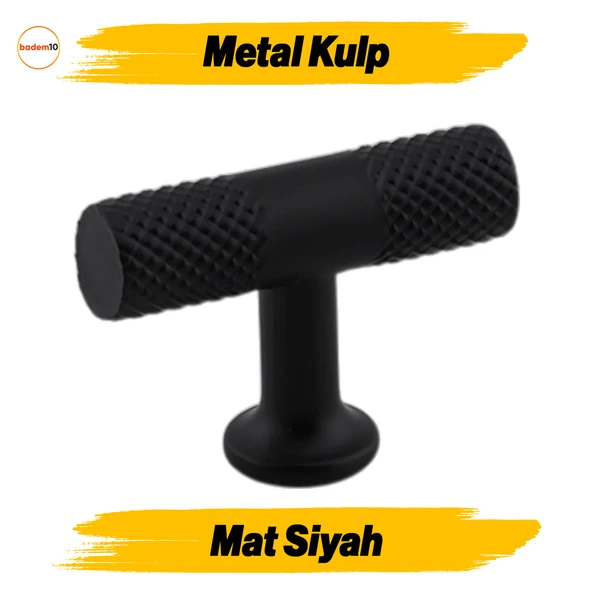 Özgür Mat Siyah Metal Kulp Düğme Çekmece Mutfak Mobilya Dolabı Dolap Kapak Kulpu Kulbu Kulpları ürün görseli 1