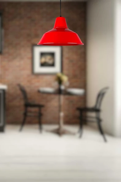 LEGACY  Silüet Özel Tasarım Modern Salon - Mutfak - Cafe Kırmızı Renk Tekli Sarkıt Avize ürün görseli 1