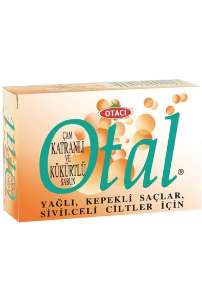 Otal Çam Katranlı Ve Kükürtlü Sabun 80 gr Yağlı Kepekli Saçlar için sabun ürün görseli 1