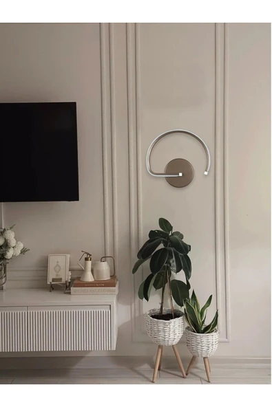 LEGACY  Gigi Aplik Modern Tasarım Kahve Renk - Gün Işığı Ledli Banyo - Mutfak - Salon Led Duvar Aplik ürün görseli 1