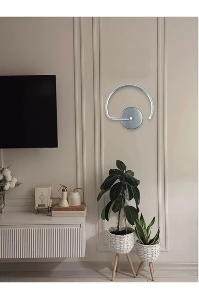 LEGACY  Gigi Aplik Modern Tasarım Gri Renk - Gün Işığı Ledli Banyo - Mutfak - Salon Led Duvar Aplik ürün görseli 1