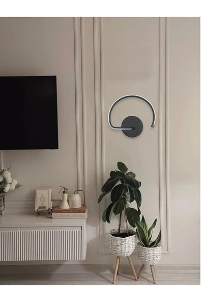 LEGACY  Gigi Aplik Modern Tasarım Siyah Renk - Gün Işığı Ledli Banyo - Mutfak - Salon Led Duvar Aplik ürün görseli 1