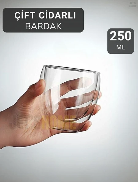 250 ml Çift Cidarlı Bardak El Yakmaz Bardak Kahve Bardağı Magnolya Bardağı ürün görseli 1