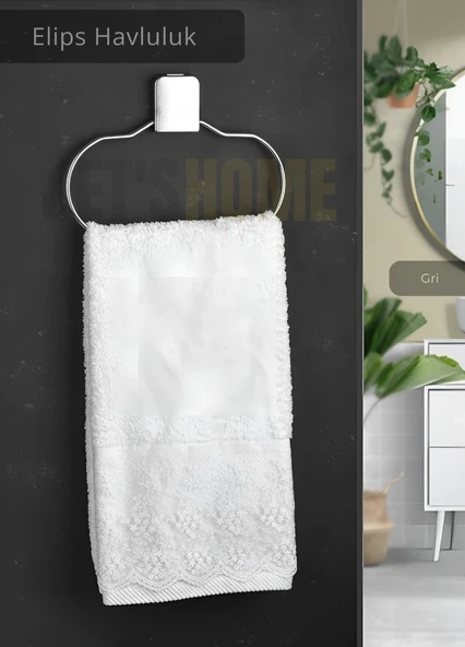 Elips Havluluk Paslanmaz Çelik Banyo Havluluk Düzenleyici Krom ürün görseli 1