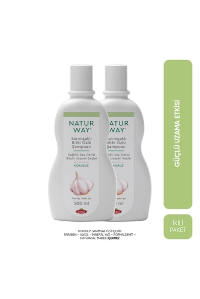 Otacı Naturway Sarımsaklı Bitki Özlü Şampuan 500ml – Ikili Paket ürün görseli 1