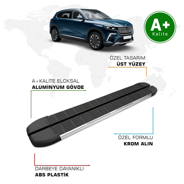 FA OTOMOTİV TOGG T10X Yan Basamak 2023 Model ve Sonrası S-Line ürün görseli 1