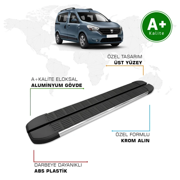 FA OTOMOTİV Dacia Dokker Yan Basamak 2012 Model ve Sonrası S-Line ürün görseli 1