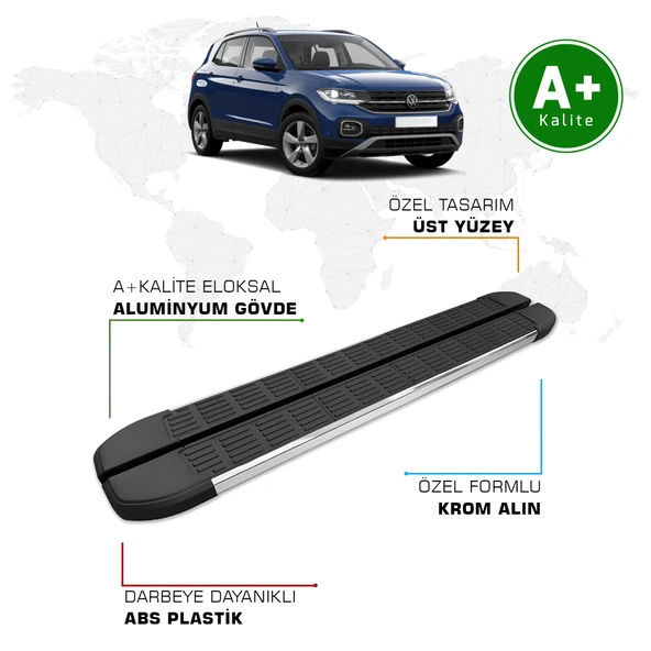 FA OTOMOTİV Volkswagen T-Cross Yan Basamak 2019 Model ve Sonrası S-Line ürün görseli 1