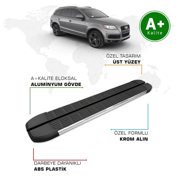FA OTOMOTİV Audi Q7 Yan Basamak 2005 - 2015 Model S-Line ürün görseli 1