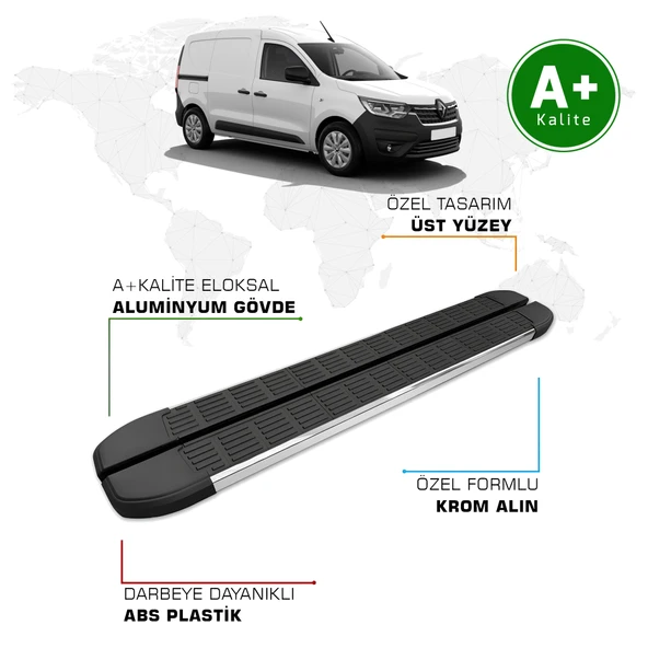 FA OTOMOTİV Renault Express Van Yan Basamak 2021 Model ve Sonrası S-Line ürün görseli 1