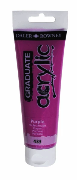 Daler Rowney Graduate Akrilik Boya 120 ml Purple 433 ürün görseli 1