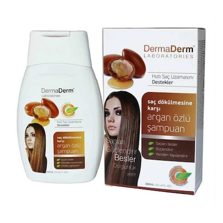 Dermaderm Saç Dökülmesine Karşı Argan Özlü Şampuan 300 ml ürün görseli 1
