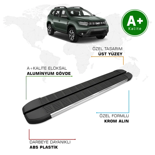 FA OTOMOTİV Dacia Duster Yan Basamak 2018 - 2023 Model S-Line ürün görseli 1