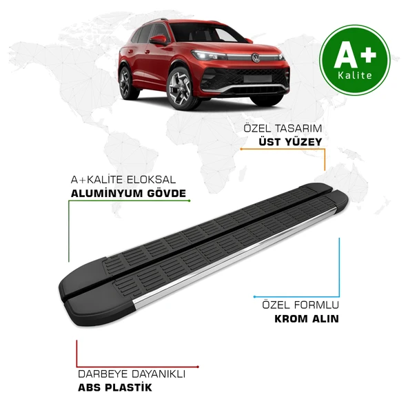 FA OTOMOTİV Volkswagen Tiguan Yan Basamak 2024 Model ve Sonrası S-Line ürün görseli 1