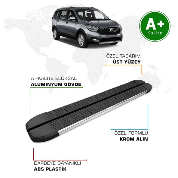 FA OTOMOTİV Dacia Lodgy Yan Basamak 2012 Model ve Sonrası S-Line ürün görseli 1