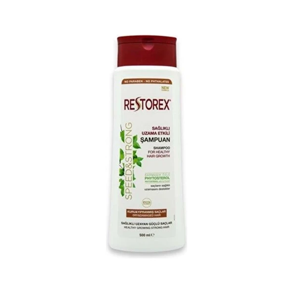 Restorex Sağlıklı Uzama Etkili Sarmaşık Özlü Şampuan 500 ml Kuru ve Yıpranmış Saçlar ürün görseli 1