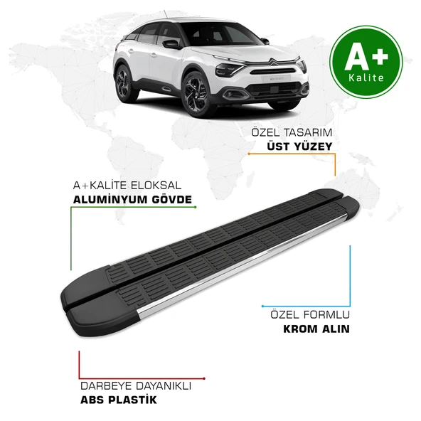 FA OTOMOTİV Citroen C4 Yan Basamak 2021 Model ve Sonrası S-Line ürün görseli 1