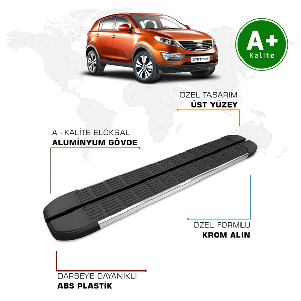 FA OTOMOTİV Kia Sportage Yan Basamak 2010 - 2016 Model S-Line ürün görseli 1