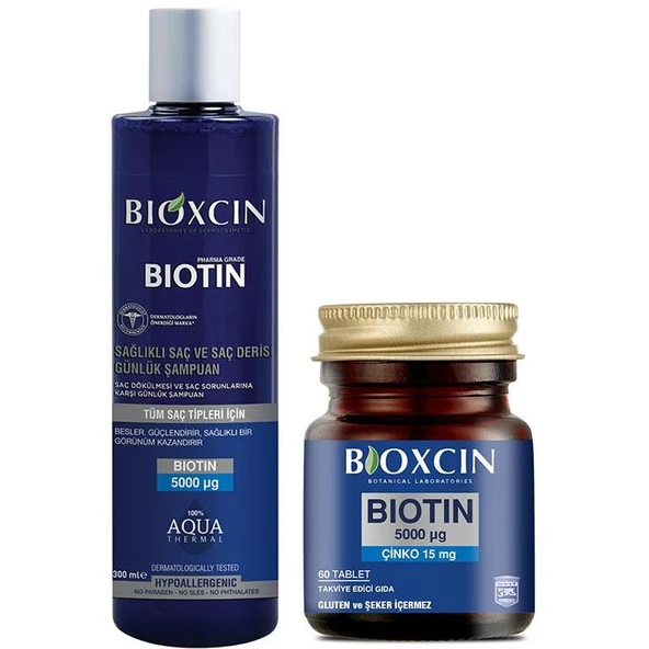 Bioxcin Biotin 5000 Mg 60 Tablet + Biotin Şampuan 300 Ml Hediyeli Set ürün görseli 1