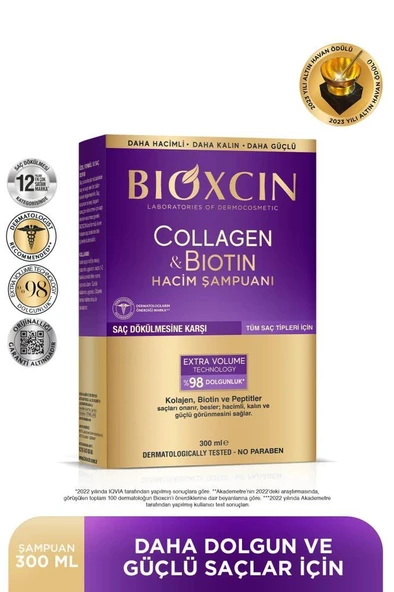 Bioxcin Collagen Biotin Hacim Şampuanı Saç Dökülmesine Karşı 300 Ml ürün görseli 1