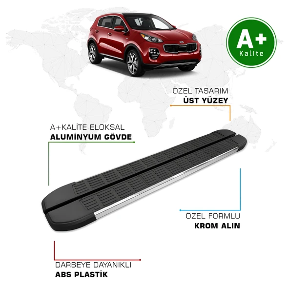 FA OTOMOTİV Kia Sportage Yan Basamak 2016 - 2021 Model S-Line ürün görseli 1