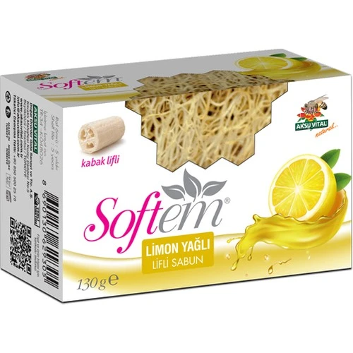 Softem Limon Yağlı Kabak Lifli Sabun 130 gr ürün görseli 1