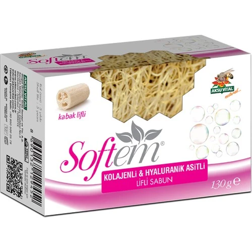 Softem Kolajenli ve Hyalıronik Asitli Kabak Lifli Sabun 130 gr ürün görseli 1