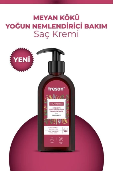 Tresan Meyan Kökü Yoğun Nemlendirici Sülfatsız Bakım Saç Kremi 300 ml ürün görseli 1