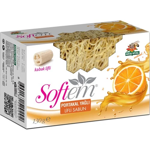 Softem Portakal Yağlı Kabak Lifli Sabun 130 gr ürün görseli 1