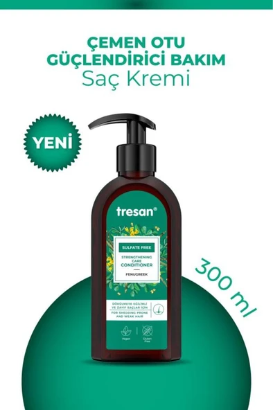 Tresan Çemen Otu Güçlendirici Sülfatsız Bakım Saç Kremi 300 ml ürün görseli 1