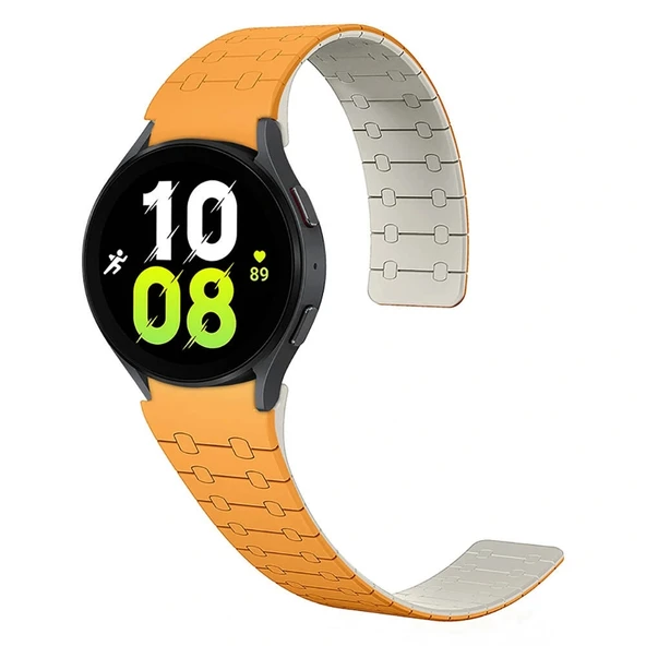 Samsung Watch 6 40mm Uyumlu -111 20mm Çizgili Desenli Silikon Kordon ürün görseli 1