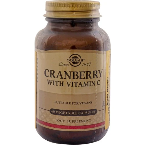 Solgar Cranberry With Vitamin C 60 Kapsül ürün görseli 1