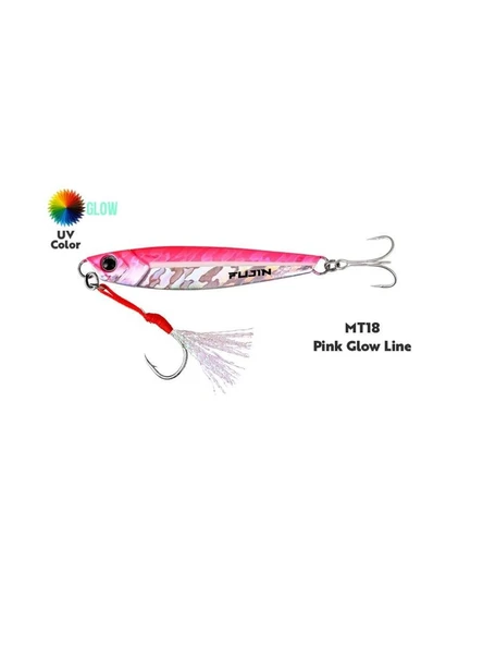 Fujin Jig-X Jigging Jig Yem  Pink Glow Line 40 Gr ürün görseli 1