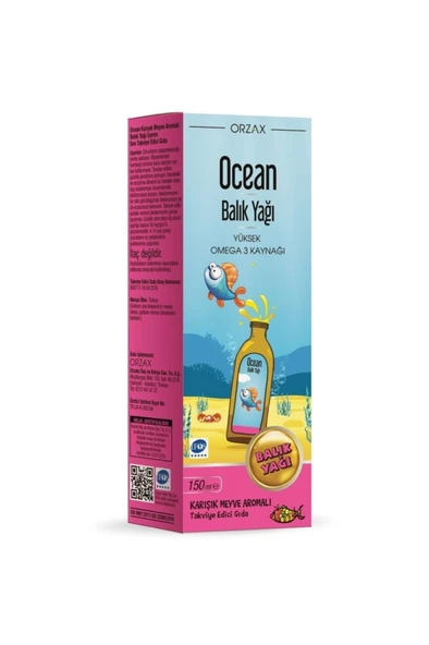 Orzax Şurup Balık Yağı Karışık Meyve 150 Ml ürün görseli 1