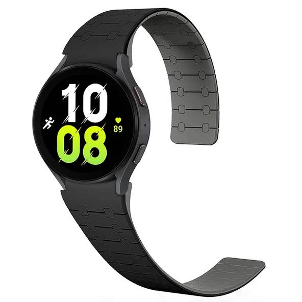 Samsung Watch 5 40mm Uyumlu -111 20mm Çizgili Desenli Silikon Kordon ürün görseli 1