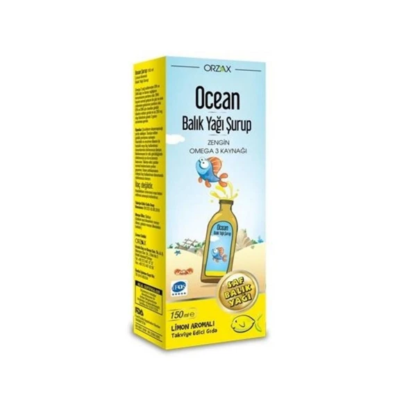Orzax Ocean Balık Yağı Şurup Limon Aromalı 150 Ml ürün görseli 1
