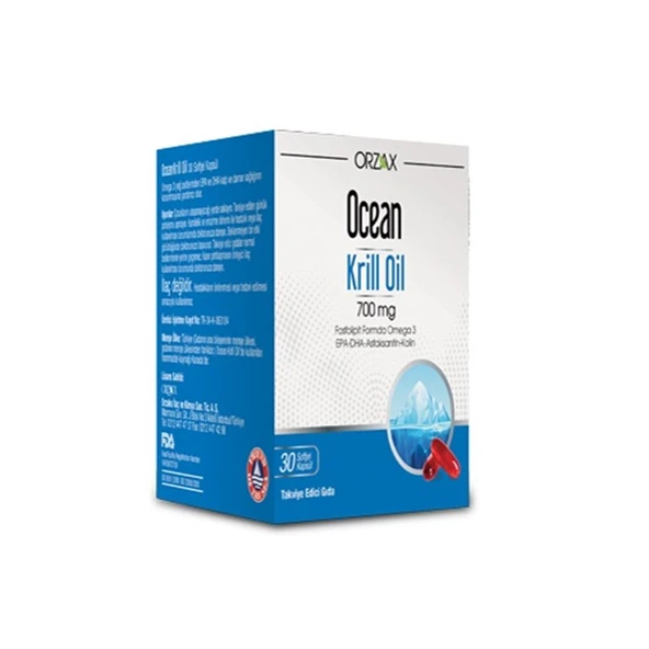 Orzax Ocean Krill Oil 700 mg 30 Softjel ürün görseli 1