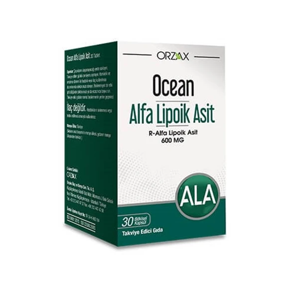 Orzax Ocean Alfa Lipoik Asit 600 Mg 30 Kapsül ürün görseli 1